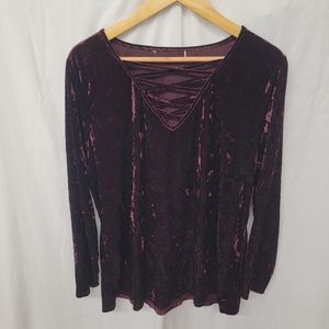Faux Velvet LS